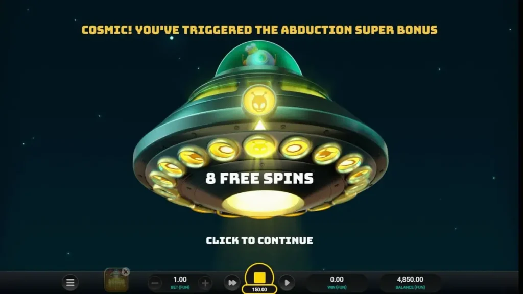 Interface do jogo de slot AgroCulture com elementos de fazenda e alienígenas