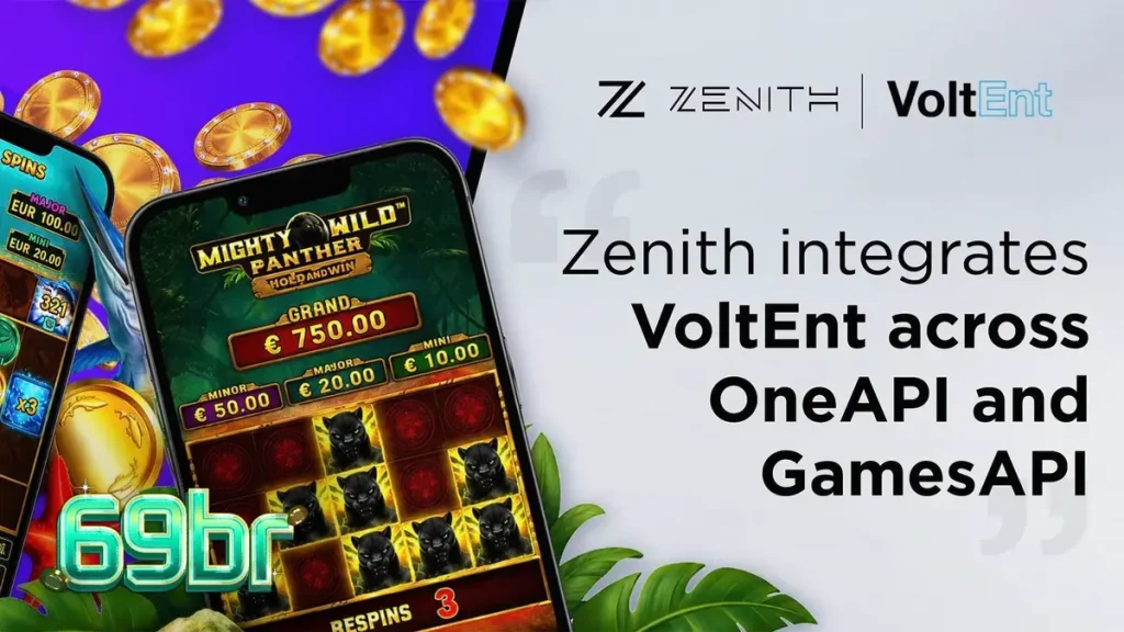 Interface de um slot moderno em um dispositivo móvel